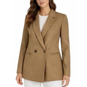 Gap Wool Blend Double Breasted Blazer Jacket Camel Tan Size 8